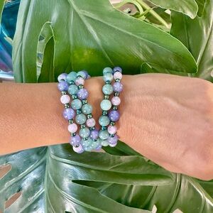 Amazonite & Hematite bracelet (one)